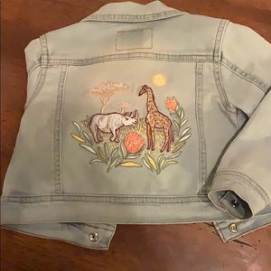 Osh kosh Jean jacket with embroidered back